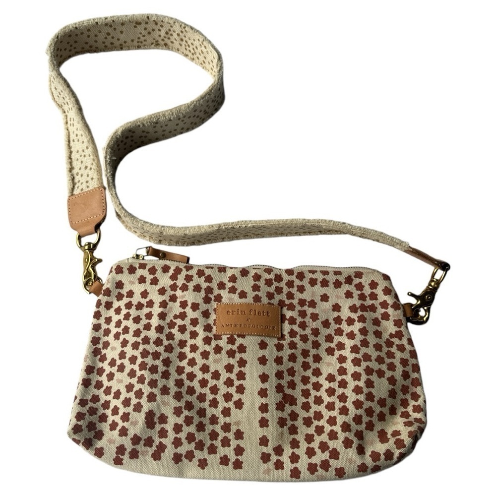 Erin Flett for Anthropologie Clay Polka Dot Canvas & Leather Jen Bag - Picture 15 of 15